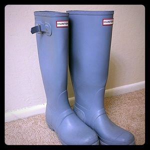 Hunter Wellington Rain boots in Baby Blue